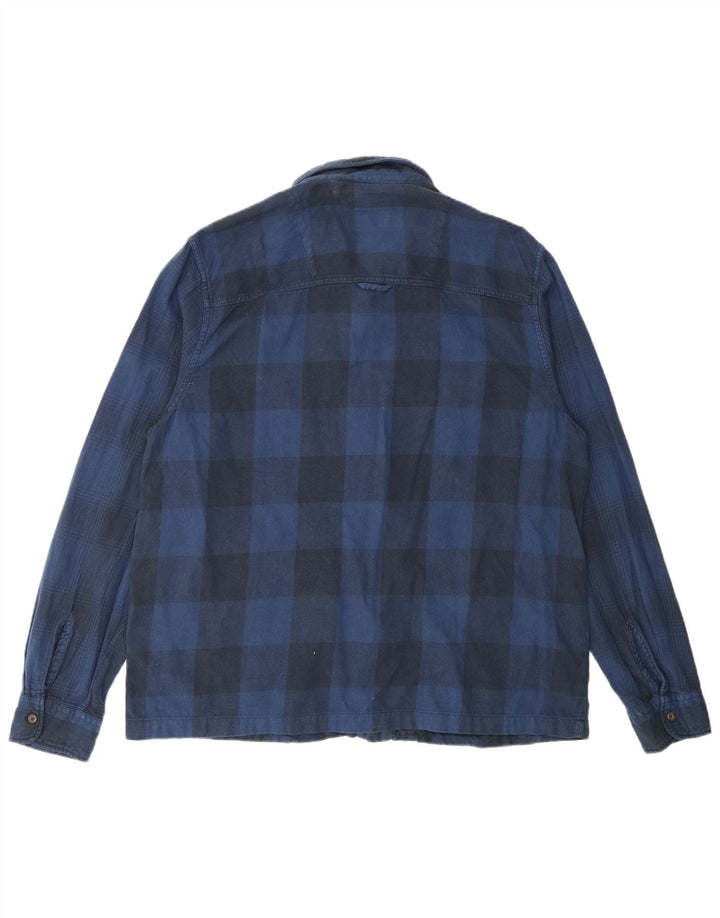 Superdry Flanelskjorte til mænd 2XL marineblå ternet bomuld
