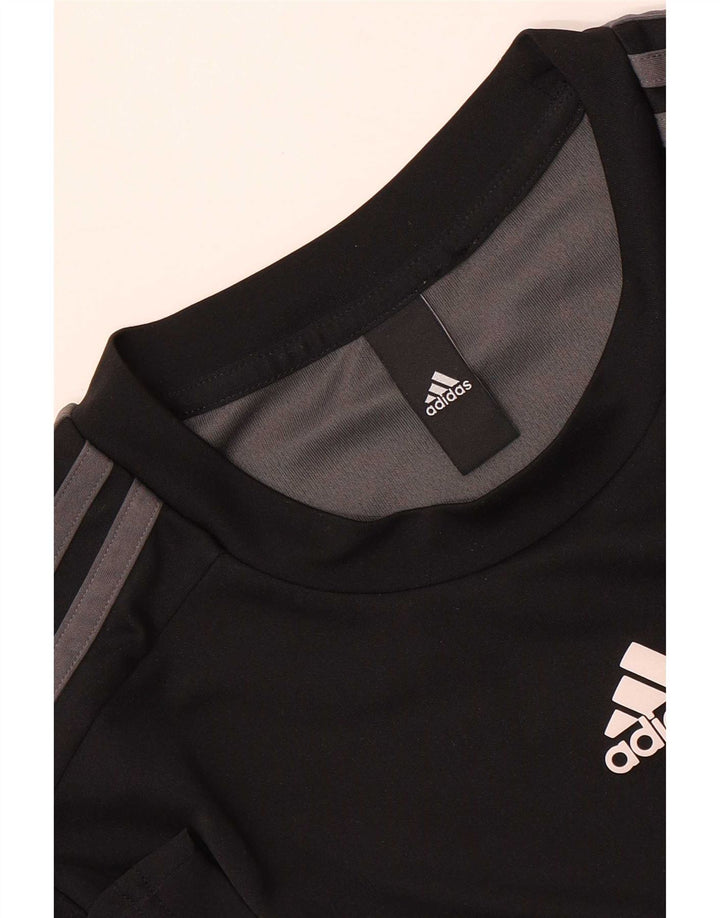 Adidas Herre T-Shirt Top Medium Sort Colourblock