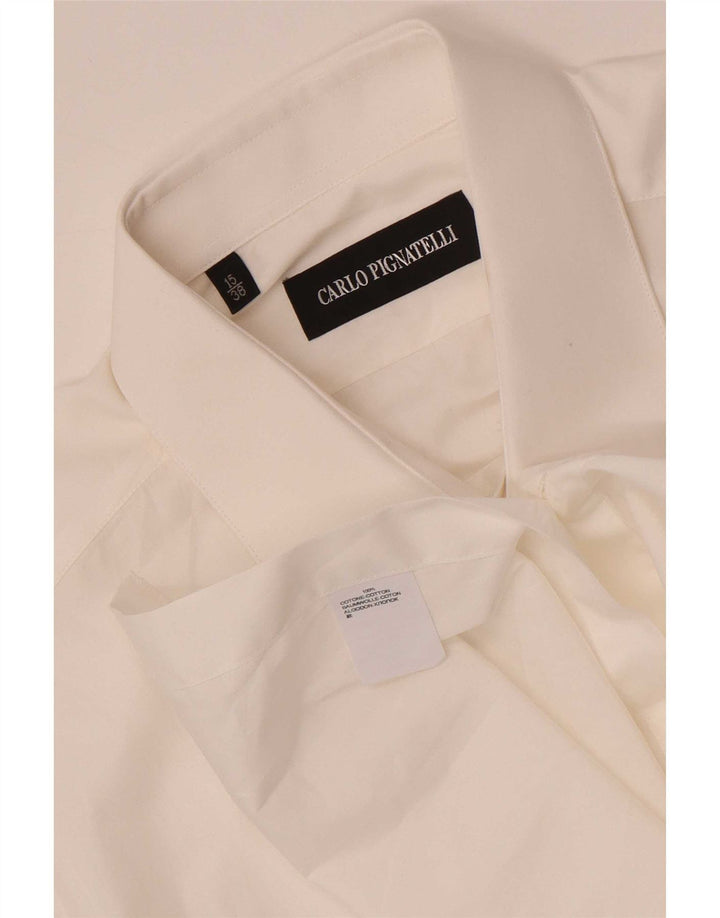 Carlo Pignatelli Herre formel skjorte str. 38 15 Medium hvid bomuld