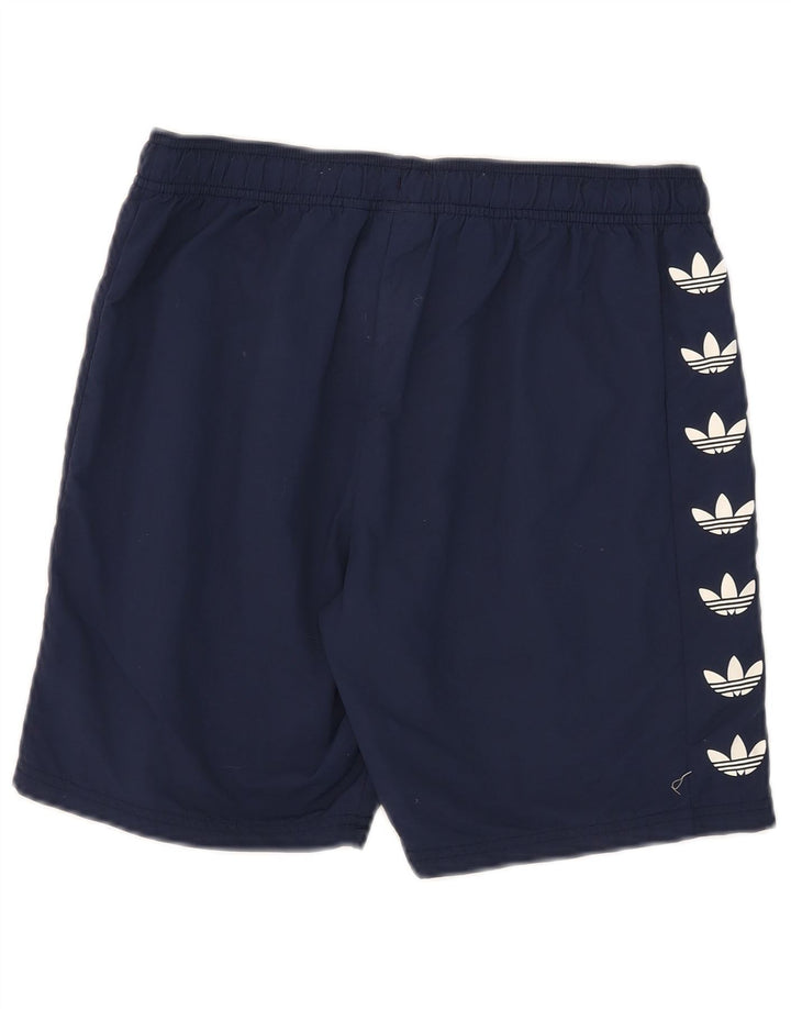 Adidas drenge grafiske sportsshorts 13-14 år marineblå polyamid