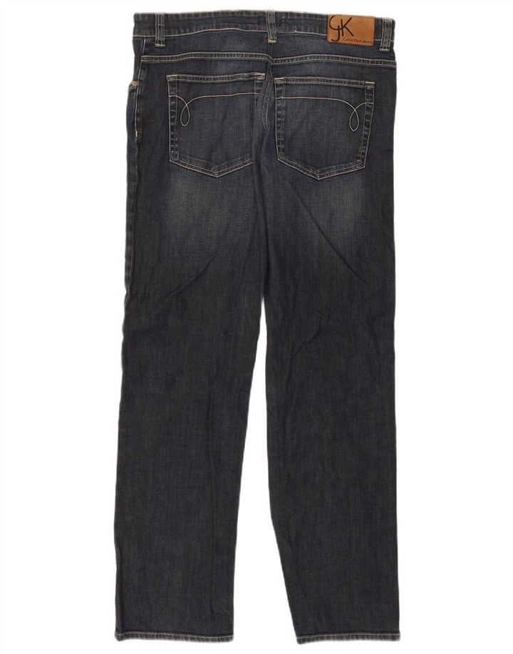 Calvin Klein Straight Jeans til mænd W34 L30 Marineblå Bomuld