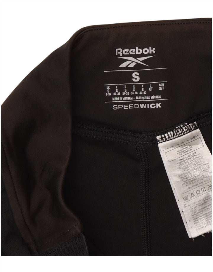 Reebok Womens Speedwick Sports Shorts UK 8/10 Small Black Polyester