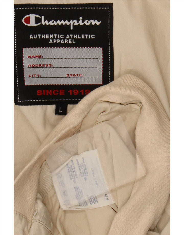 Champion Herre Bomberjakke UK 40 Stor Beige Bomuld
