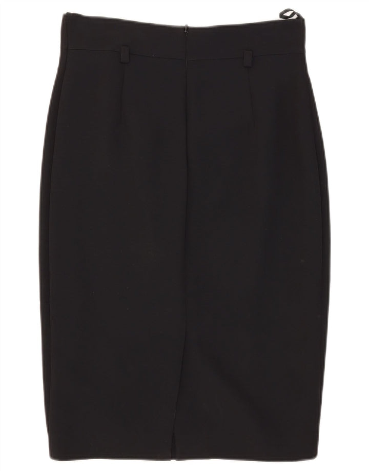 Luisa Spagnoli Dame Pencil Skirt IT 42 Medium W28 Black Acetate