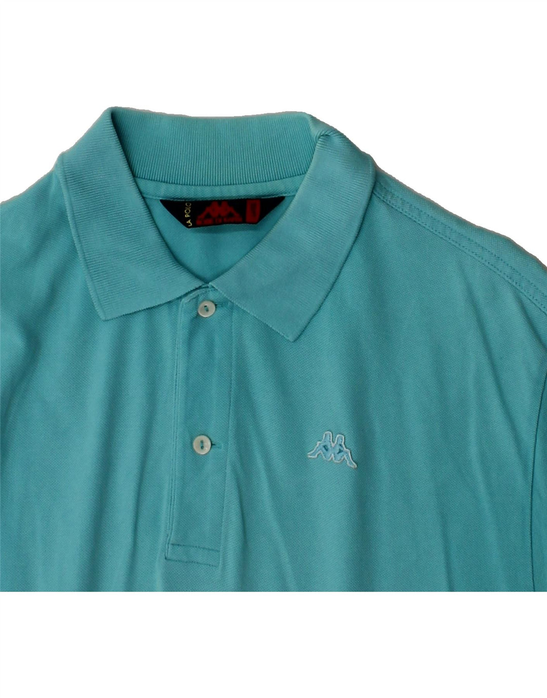 KAPPA Mens Polo Shirt Large Turquoise Cotton Vintage Kappa and Second-Hand Kappa from Messina Hembry 