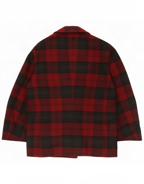 Vintage Herre 2-knaps Blazer Jacket UK 38 Medium Rød Check