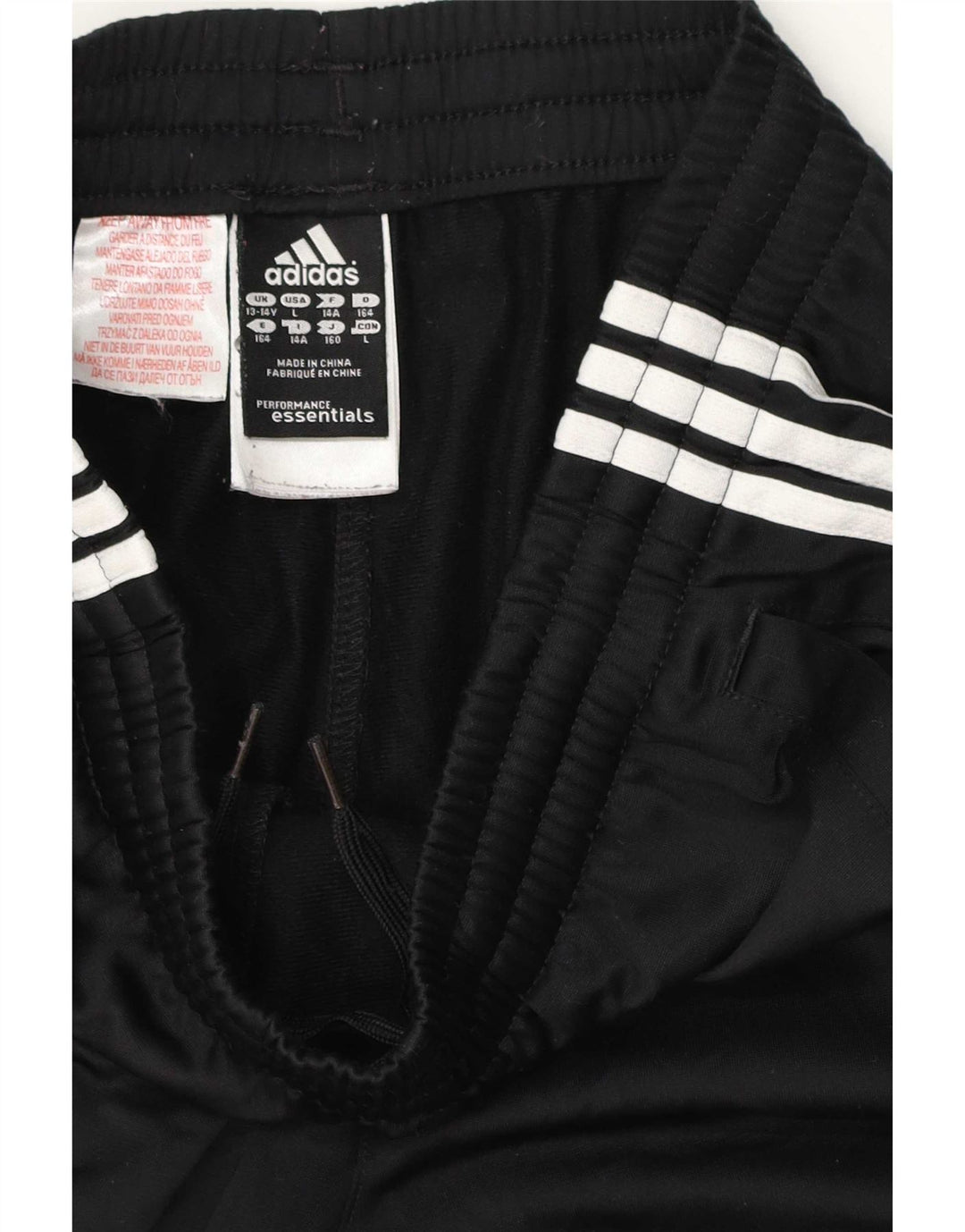 Adidas pigetræningsbukser 13-14 år Sort polyester