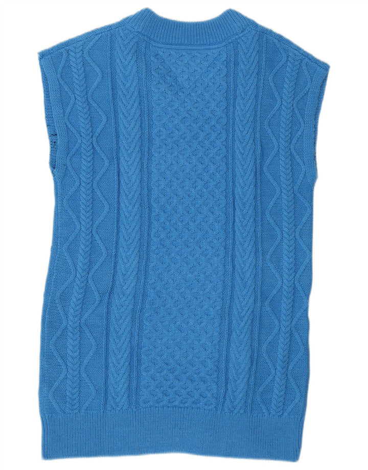 Tommy Hilfiger Dame Vest Tank Top UK 10 Small Blue Polyester