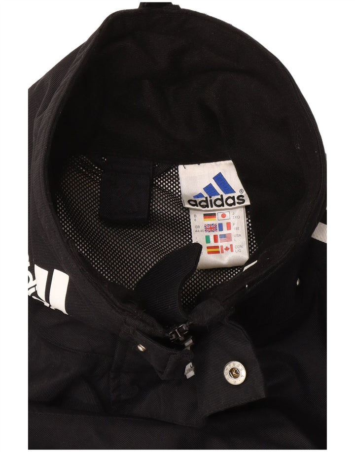 Adidas Herre Climashell Regnjakke med hætte UK 44/46 Stor sort polyamid