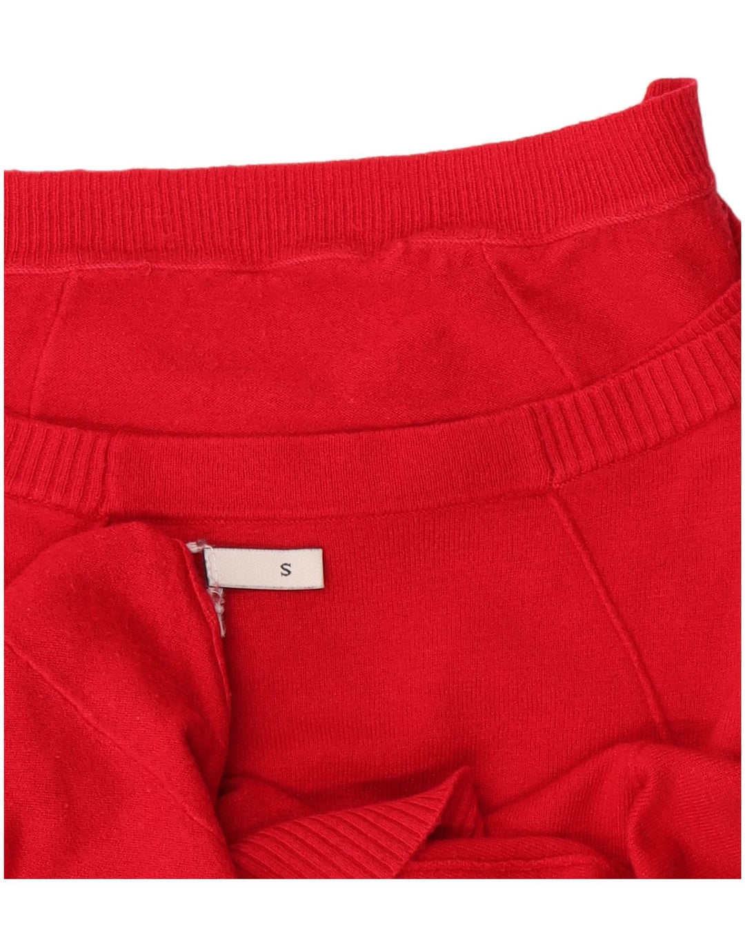 Vintage Dame Oversized Boat Neck Jumper Sweater UK 10 Small Red