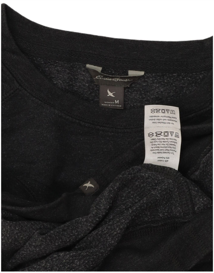 Eddie Bauer Dame Loose Fit Sweatshirt Jumper UK 14 Medium Grå Bomuld