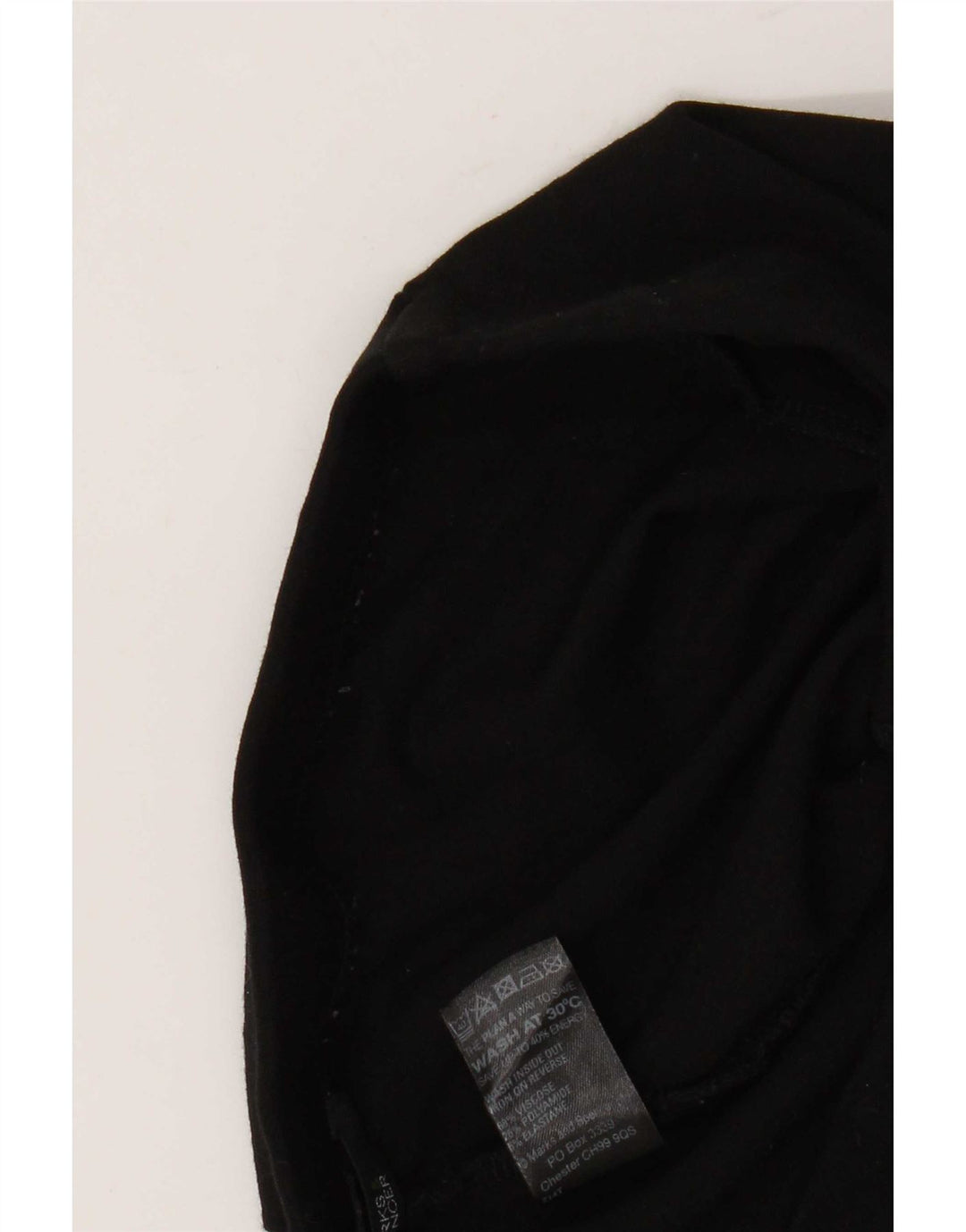 Marks & Spencer Womens Crop Leggings UK 12 Medium Black Viscose