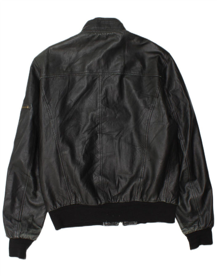 Vintage herre læderjakke UK 44 2XL sort læder