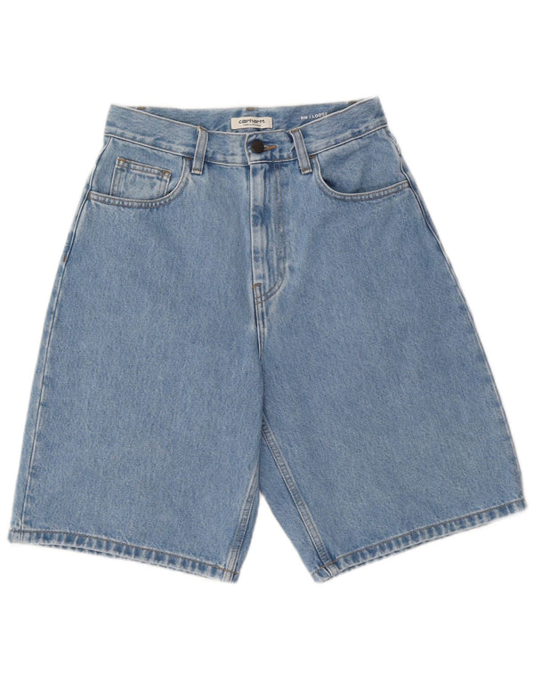 Carhartt Dame højtaljede Loose Fit denimshorts XS W25 Blå Bomuld