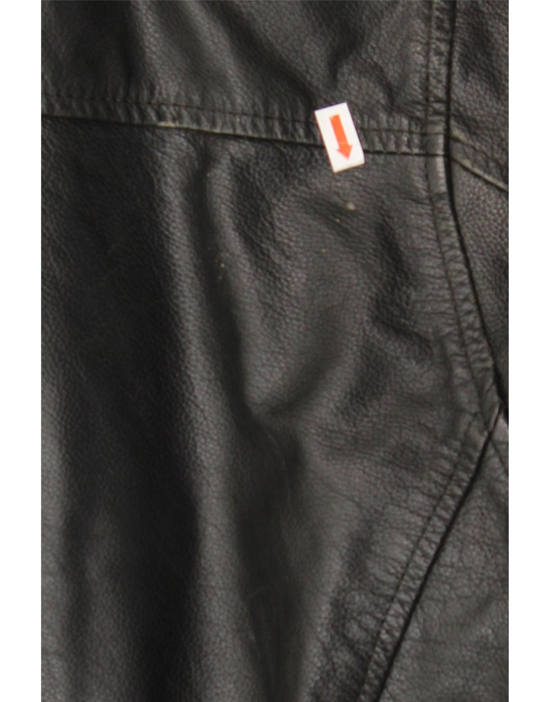 BEN SHERMAN Herre Læderjakke UK 40 Stor Sort Læder