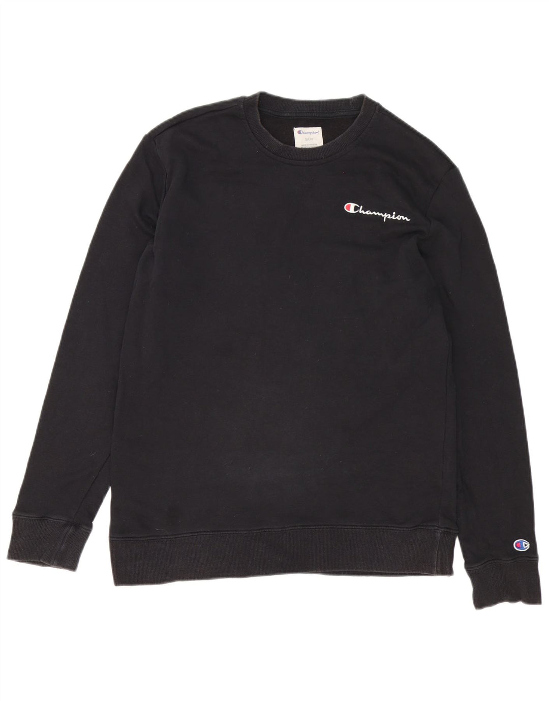 Champion Herre Sweatshirt Jumper Lille Sort Bomuld