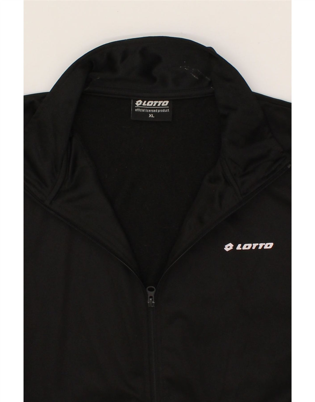 LOTTO Mens Tracksuit Top Jacket XL Black Polyester Vintage Lotto and Second-Hand Lotto from Messina Hembry 