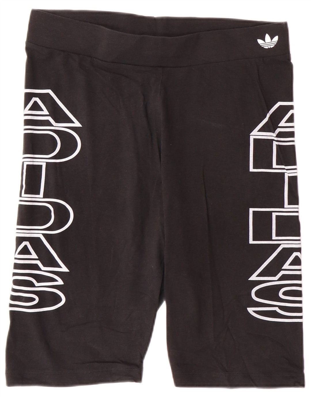 ADIDAS grafiske sportsshorts til kvinder UK 18 XL sort bomuld
