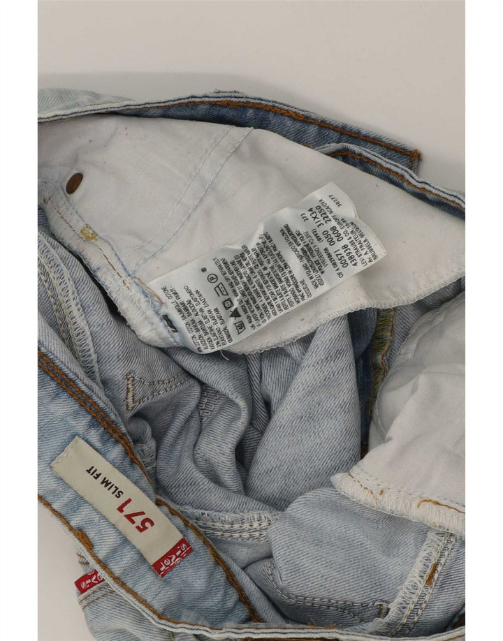 Levi's Womens 571 Slim Fit denimshorts W31 Medium Blue Bomuld