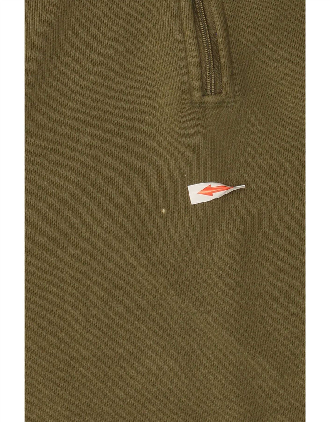 Adidas Dame Oversized Zip Neck Sweatshirt Jumper UK 12 Medium Khaki