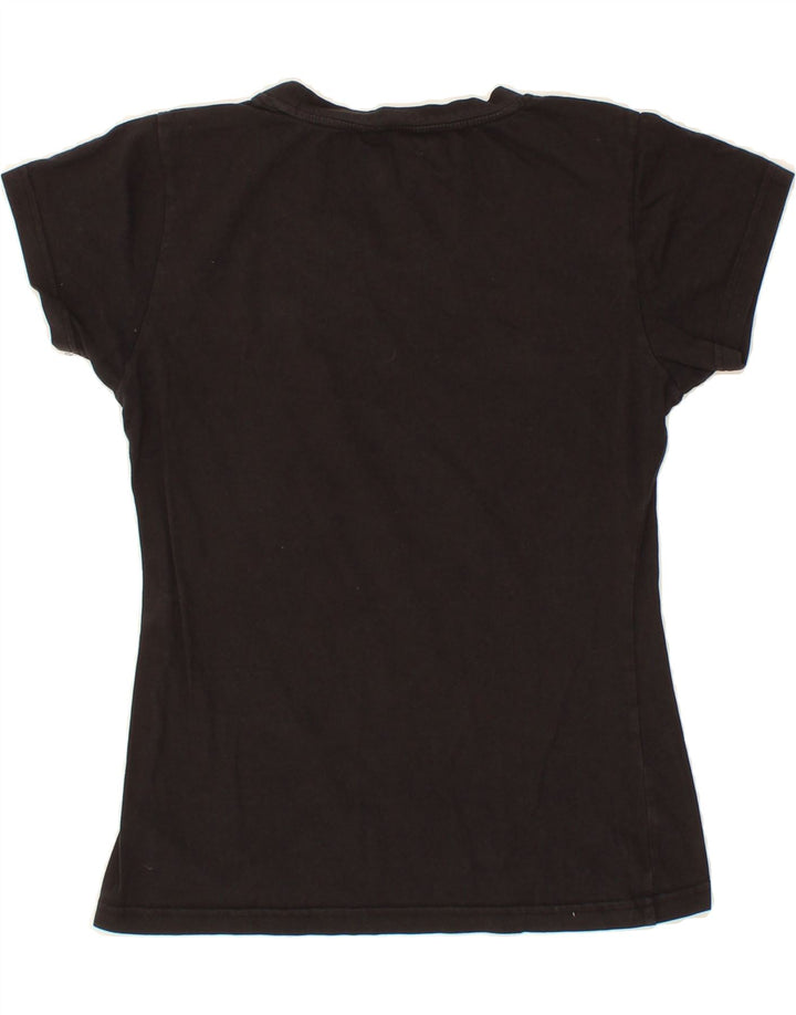 LEVI'S Womens Graphic T-Shirt Top UK 14 Large Black Vintage Levi's and Second-Hand Levi's from Messina Hembry 