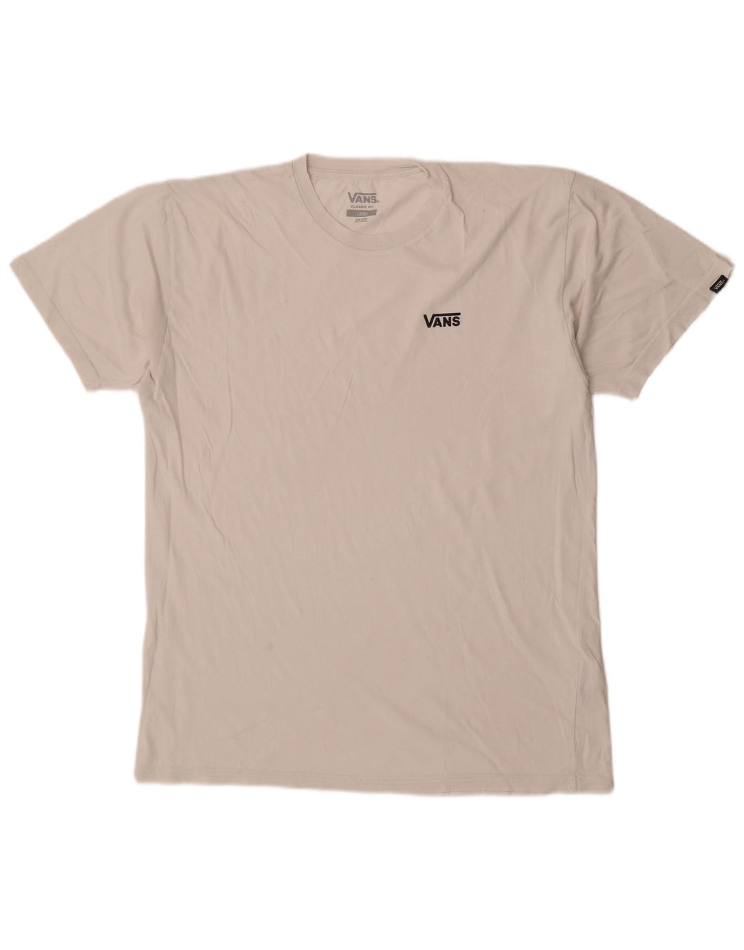 Vans Herre Classic Fit T-Shirt Top Stor Hvid Bomuld