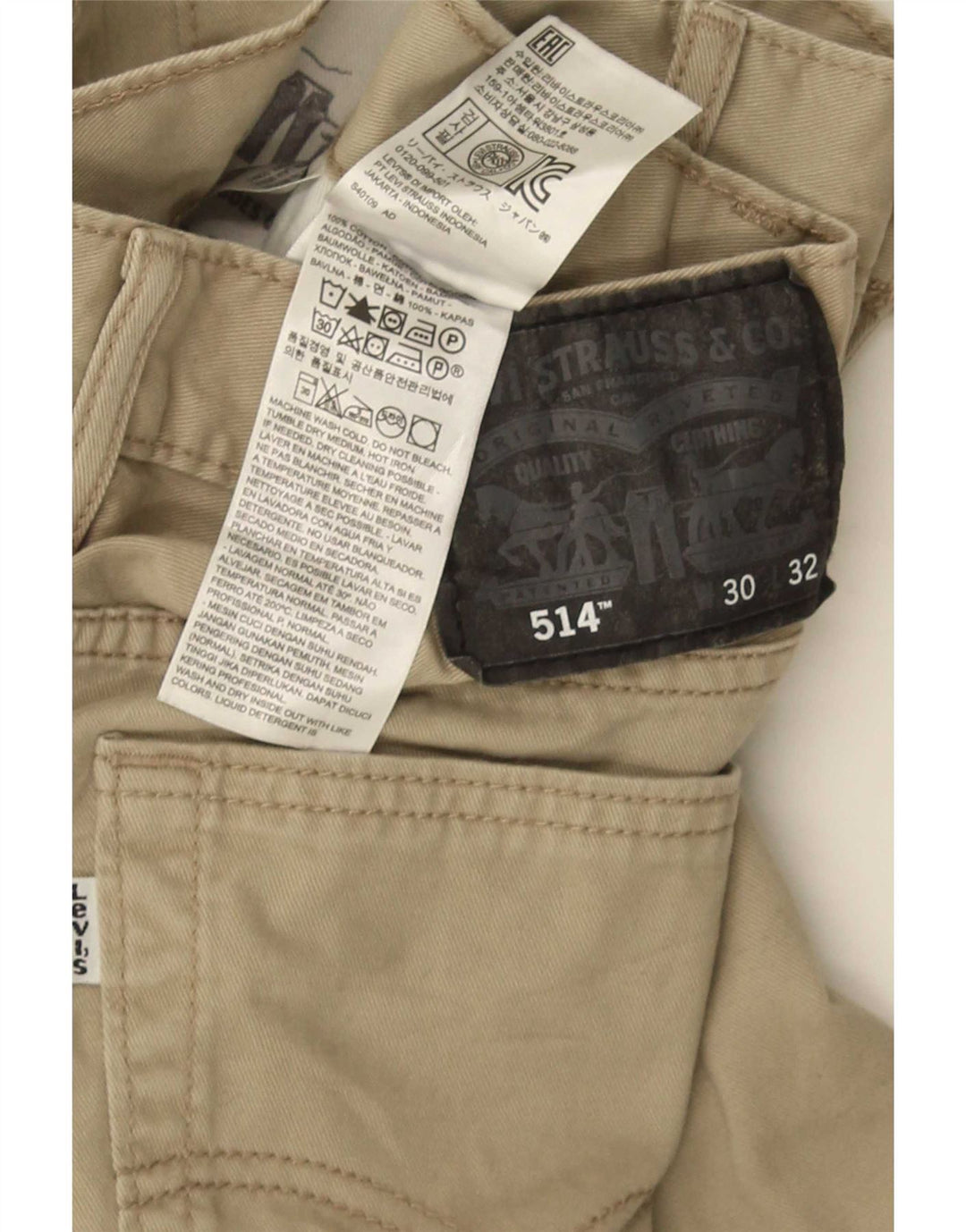Levi's Herre 514 Straight Casual Bukser W30 L32 Beige