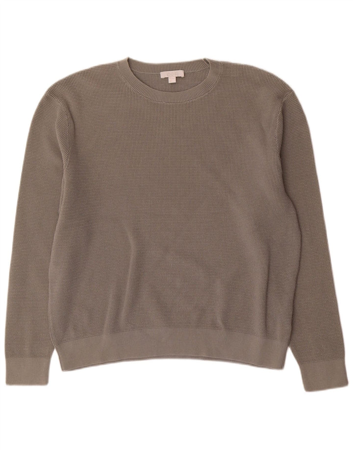 Cos Herre sweater med rund hals, stor grå bomuld