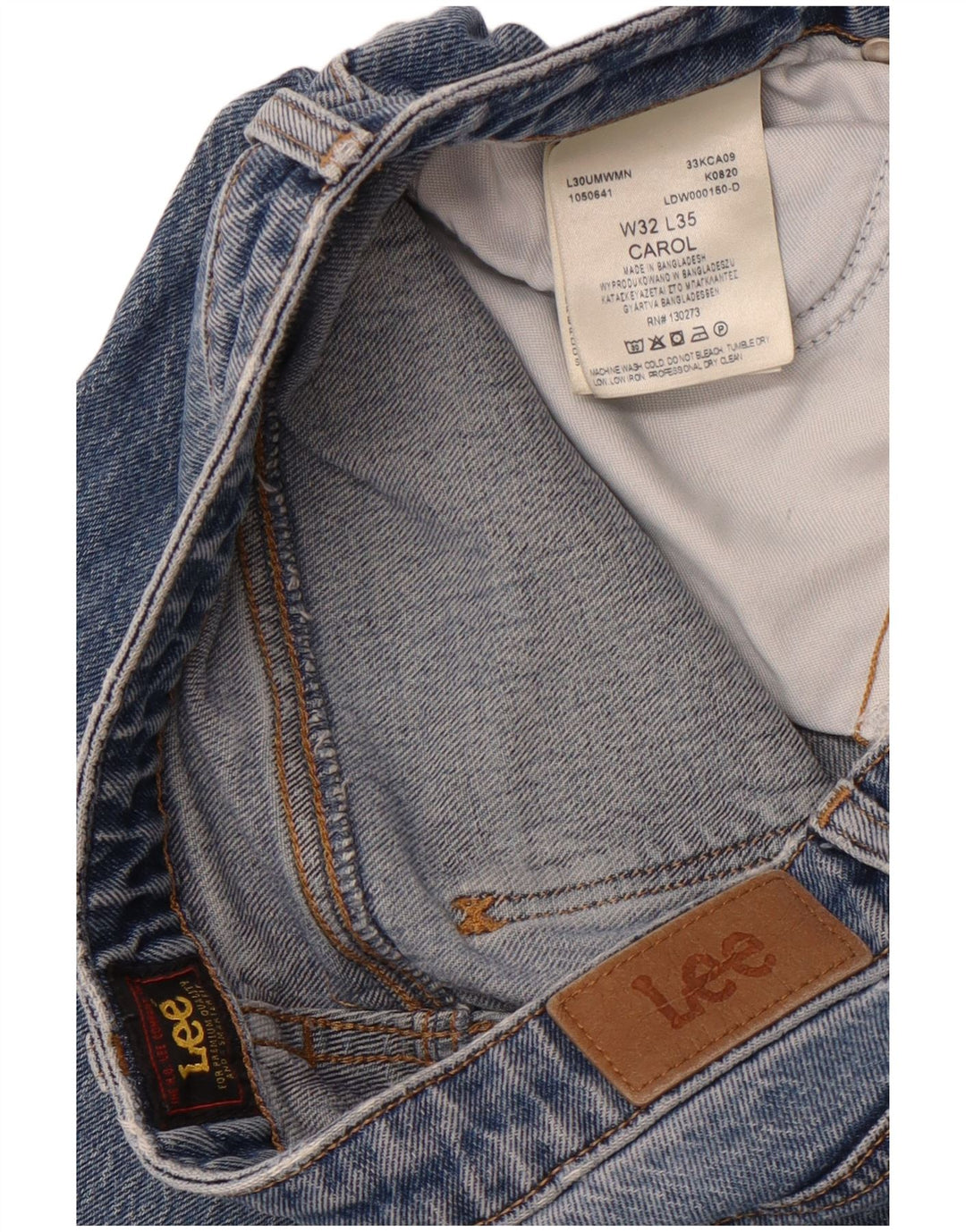 LEE Herre Carol Tapered Jeans W32 L28 Blå Bomuld