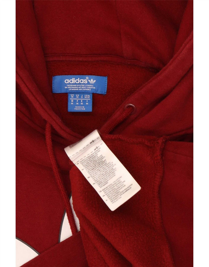 Adidas Grafisk hættetrøje til mænd Medium rødbrun bomuld