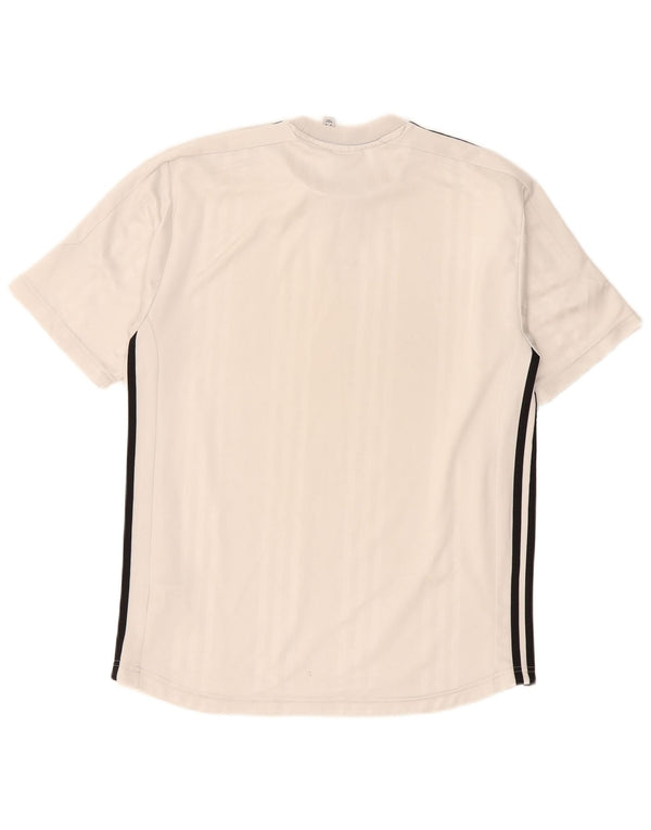 Adidas Herre T-Shirt Top Medium White Polyester