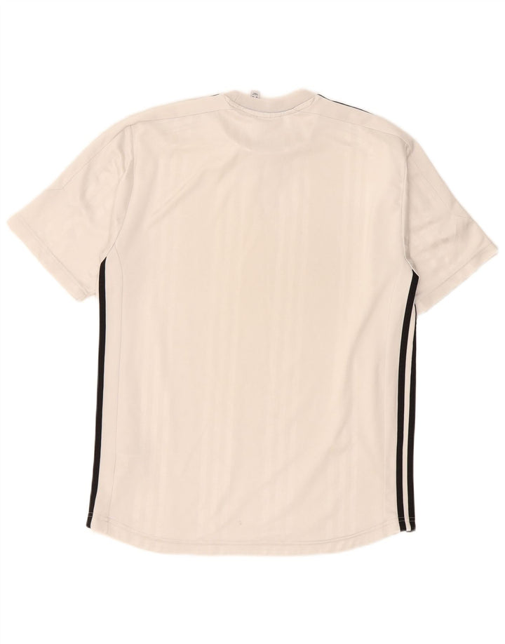 Adidas Herre T-Shirt Top Medium White Polyester