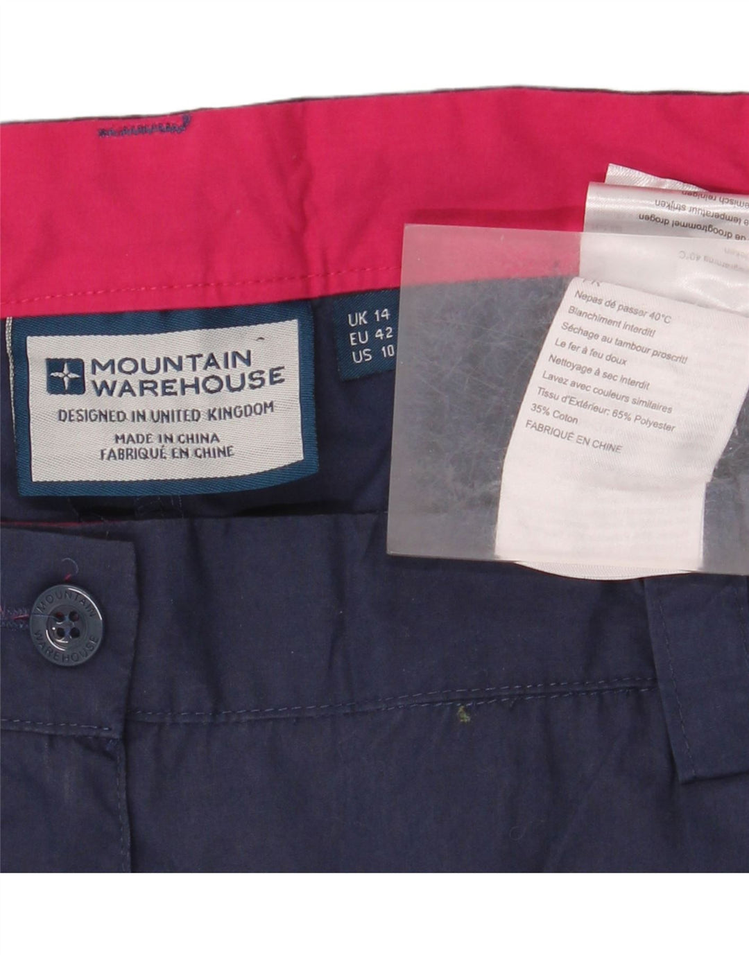 Mountain Warehouse Lige bukser til kvinder UK 14 Large W34 L29 Navy Blue