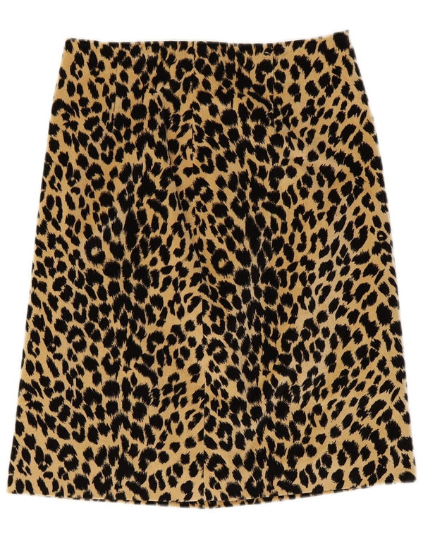 Aspesi Womens Velvet A-Line nederdel W28 Medium Beige Animal Print Bomuld
