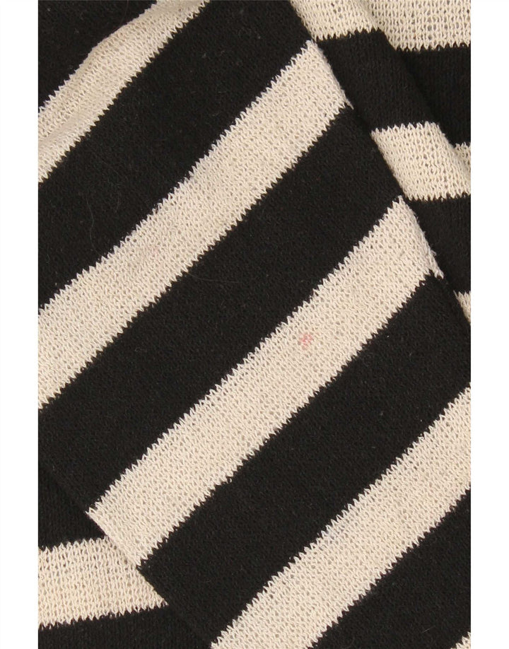 Zara Dame Oversized rullehals sweater UK 10 Lille sort stribet