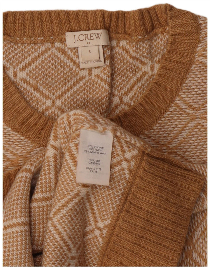 J. Crew Dame Boat Neck Jumper Sweater UK 10 Small Beige Viscose