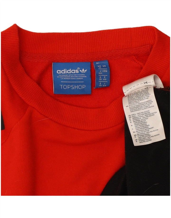 Adidas Dame Grafisk Sweatshirt Jumper UK 12 Medium Flerfarvet