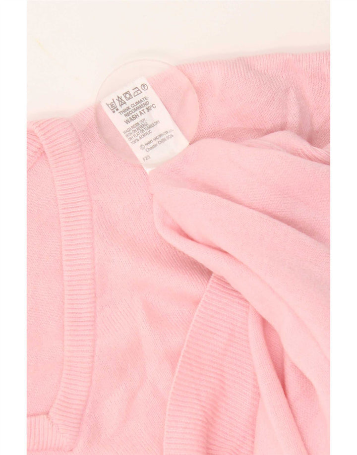 Marks & Spencer Herre Blue Harbor V-hals sweater Stor Pink Akryl