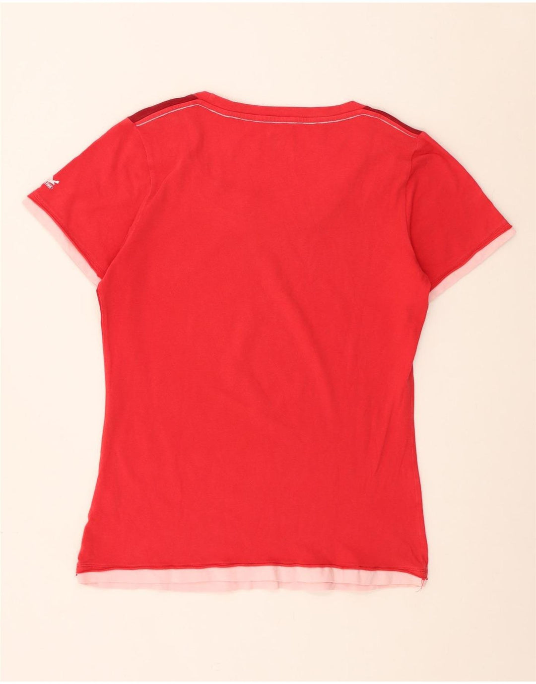 SALEWA Dame T-Shirt Top UK 14 Medium Red Floral