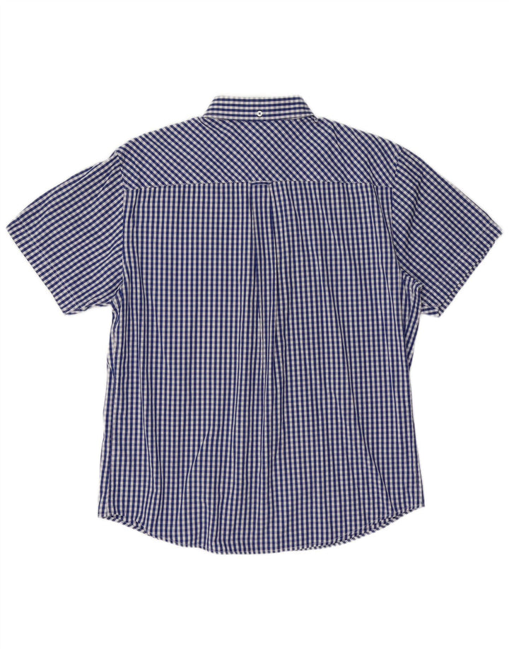 BEN SHERMAN Kortærmet herreskjorte XL Blå Gingham Bomuld