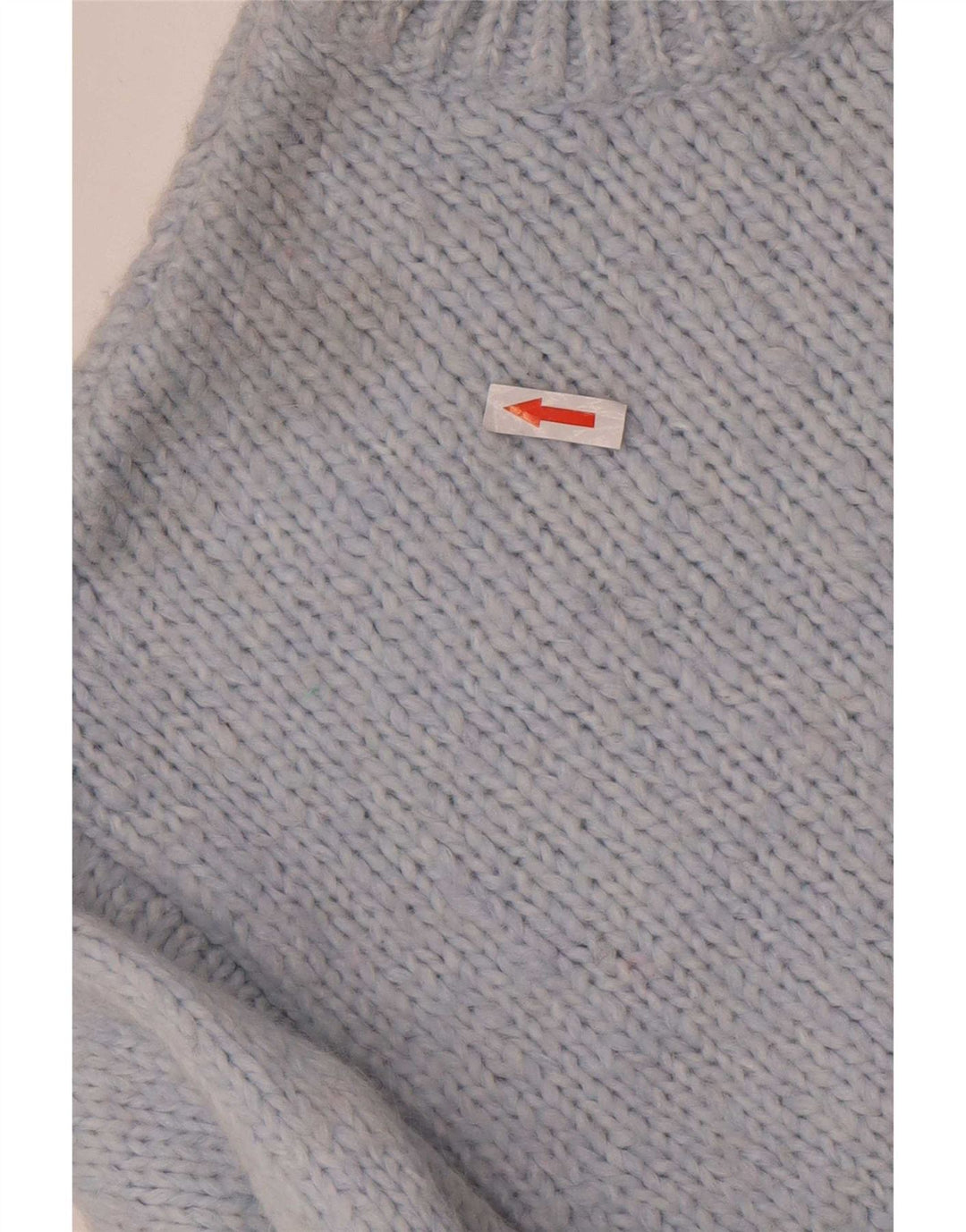 Zara Womens Oversized Crew Neck Jumper Sweater UK 14 Medium Blue Acryl