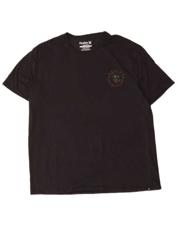 Hurley Herre Premium Fit Grafisk T-shirt Top 2XL Sort Bomuld