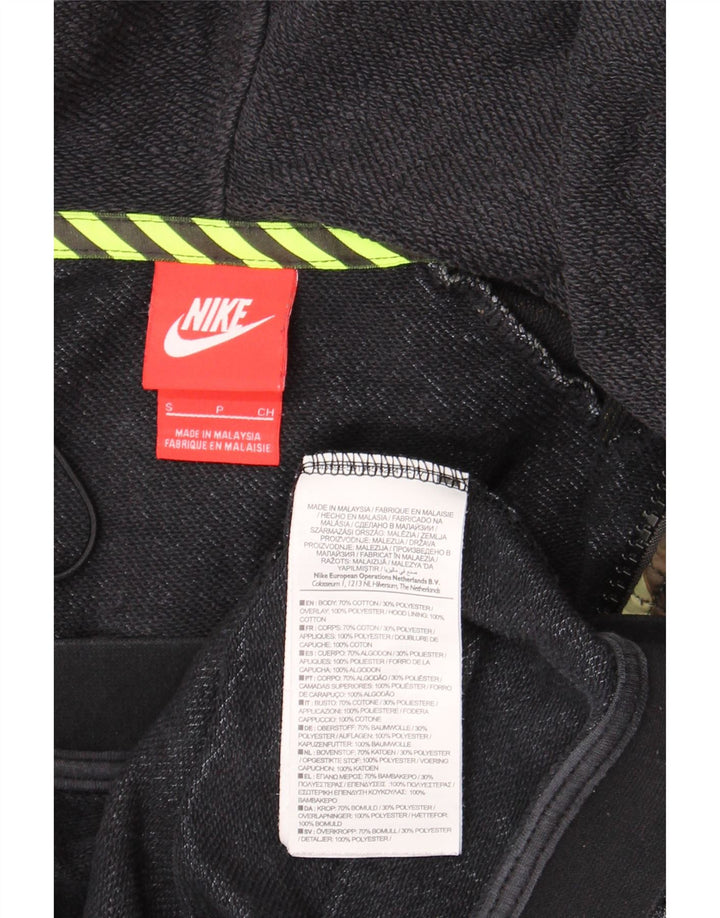 Nike hættetrøje med lynlås til mænd, lille marineblå camouflage bomuld