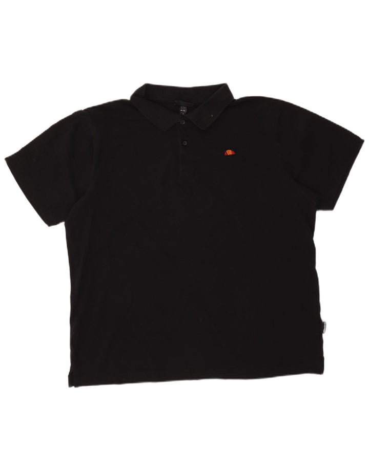 Ellesse Herre Polo Shirt 2XL Sort Bomuld