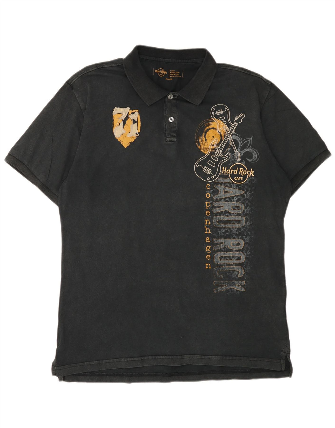 HARD ROCK CAFE Herre Copenhagen Graphic Polo XL Sort Bomuld