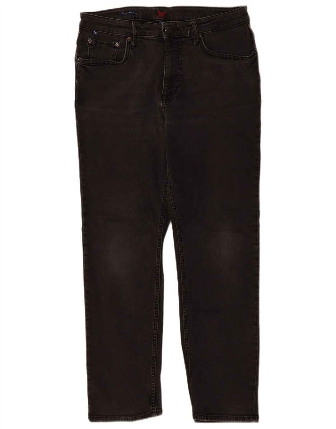 Crew Beklædning Herre Straight Jeans W34 L29 Sort Bomuld