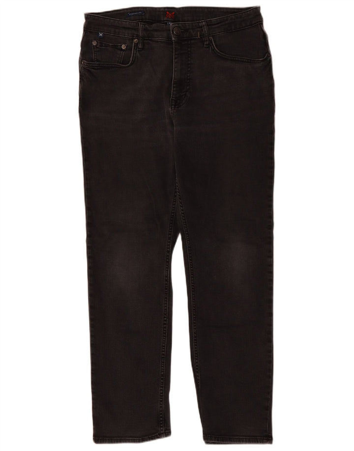 Crew Beklædning Herre Straight Jeans W34 L29 Sort Bomuld