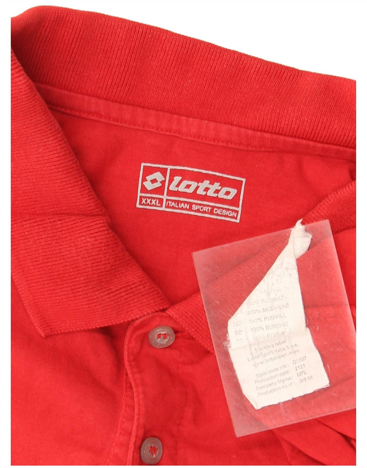 Lotto Herre Polo Shirt 3XL Rød Bomuld