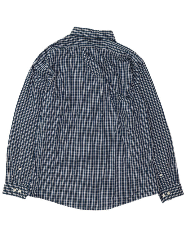 Eddie Bauer Herre Relaxed Fit skjorte Stor marineblå bomuld