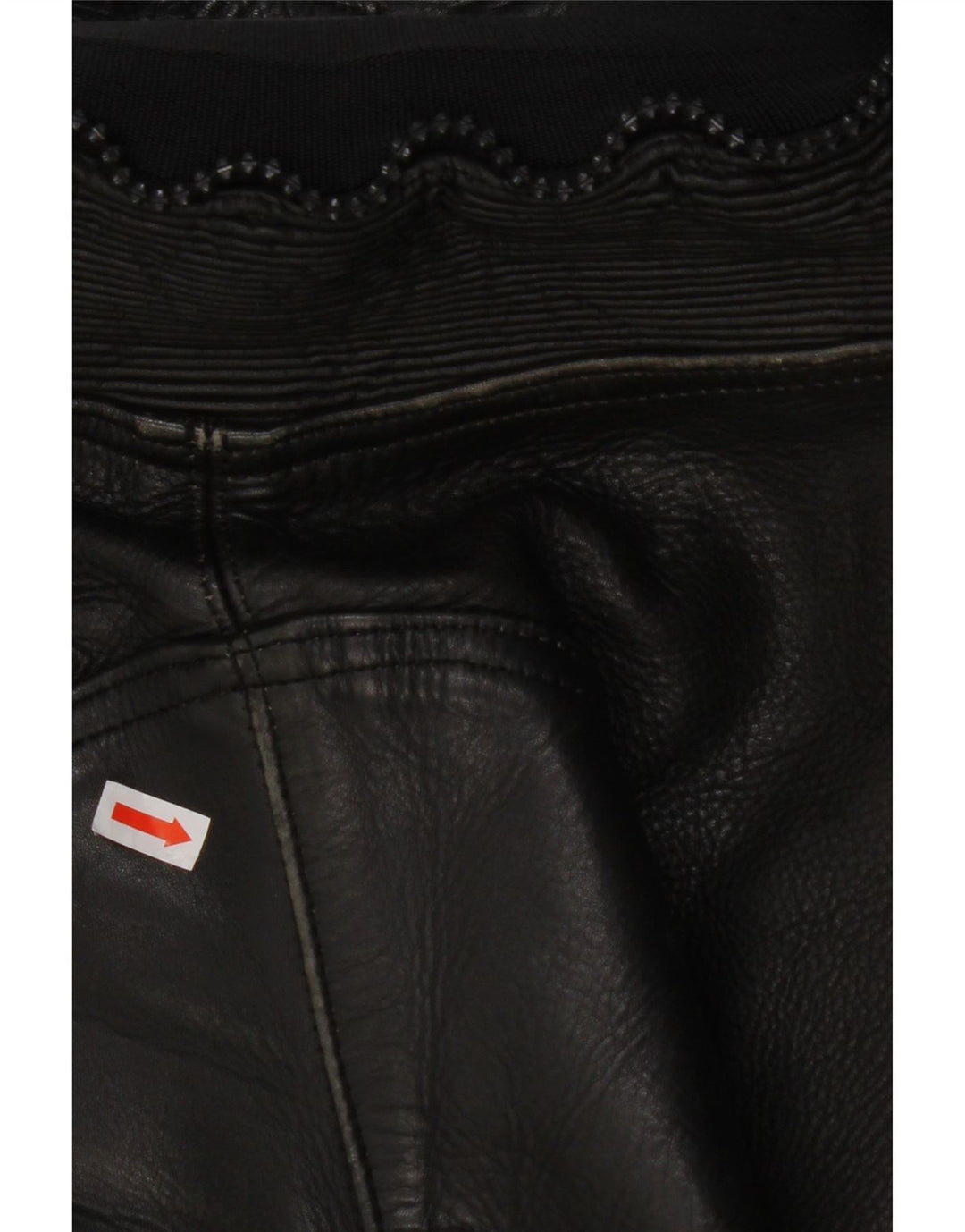 VINTAGE Damebukser EU 38 Medium W28 L27 Sort Colourblock Læder